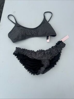 NWT Victoria's Secret Shimmer Top & Bottom Large